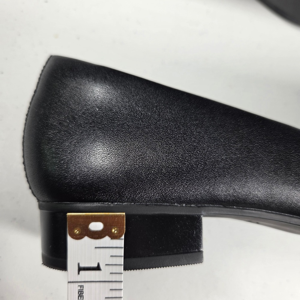 Clarks Collection Black Leather Cap Toe Pump Ultimate Comfort Blk Heel 7.5M NWOB - Picture 5 of 9